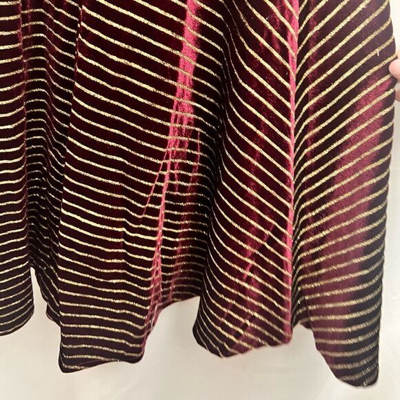 Unique Vintage Velvet Midi Skirt - Picture 4 of 7